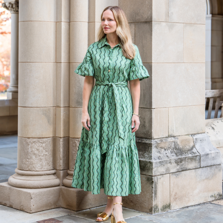 holly green dress Holly Green Crystallized Corset High Slit Satin Gown